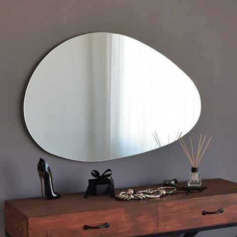 Oglinda decorativa Porto, Neostill, 76×50 cm, alb 76x50