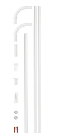 Bara pentru perdea de dus, wenko, universal chrome, Ø 2 cm, aluminiu, alb