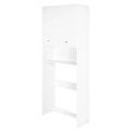 Dulap masina de spalat Pool, 76x31x190 cm, PAL, alb/gri