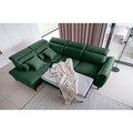 Coltar extensibil stanga 4 locuri ELTAP, LT-35LO, Noble, 255x201x100 cm, lemn/poliester, verde inchis