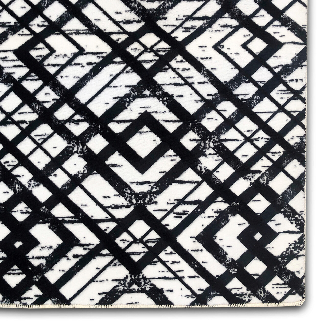 Covor, 1075, 120x150 cm, Poliester, Alb/Negru