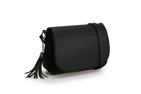 Geanta, lucky bees, 1389 black, piele ecologica, negru