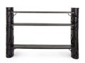 Consola Arwood, Bizzotto, 156x36x110 cm, lemn de tec reciclat, produs unicat, negru