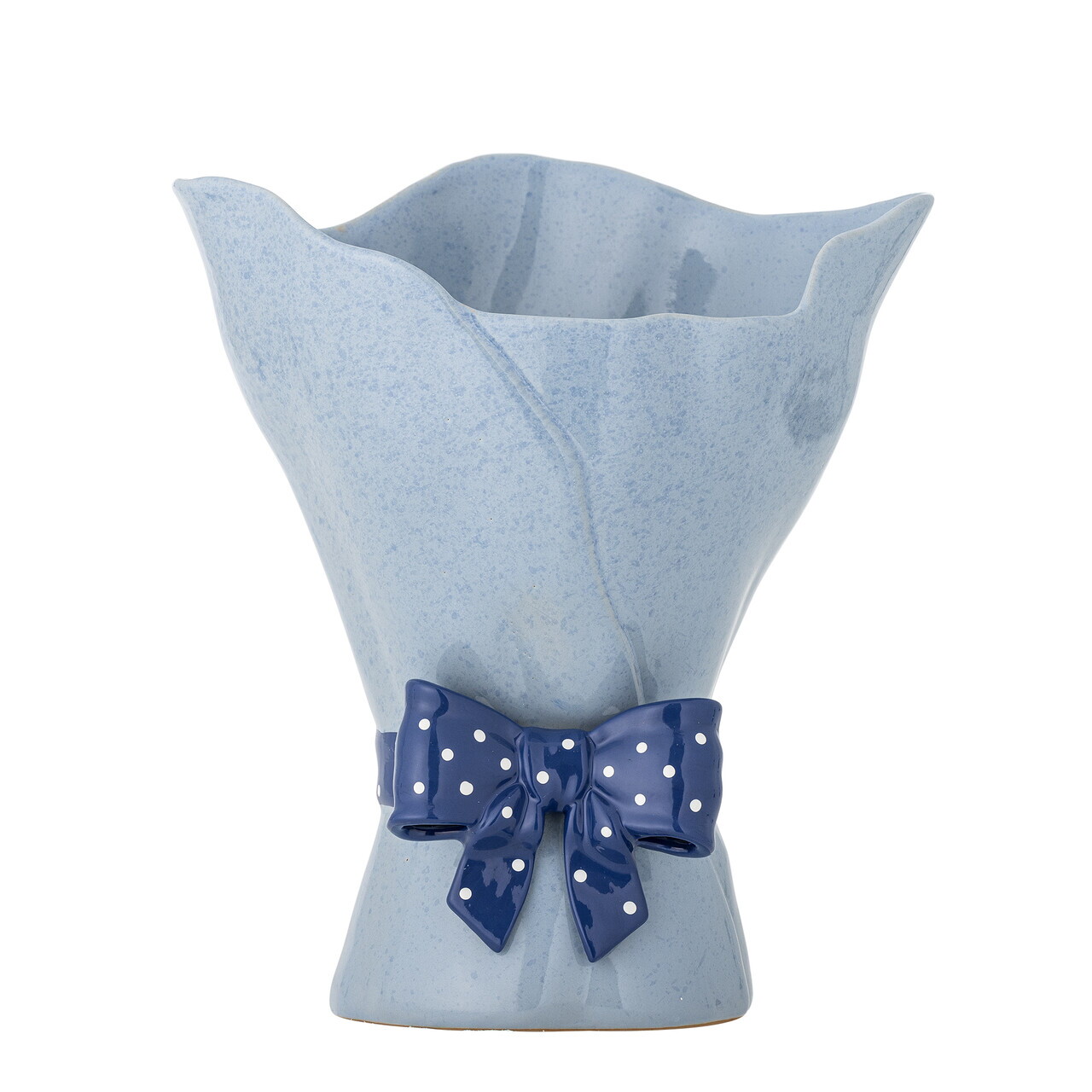 Vaza decorativa, Bloomingville, Belivia, 19.5x28.5 cm, ceramica, albastru