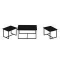 Masuta de cafea, Hanah Home, Levada, 90.45.45x37.42.37x60.52.52 cm, Negru