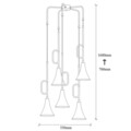Lustra, Opviq, 892OPV1481, Metal, Negru