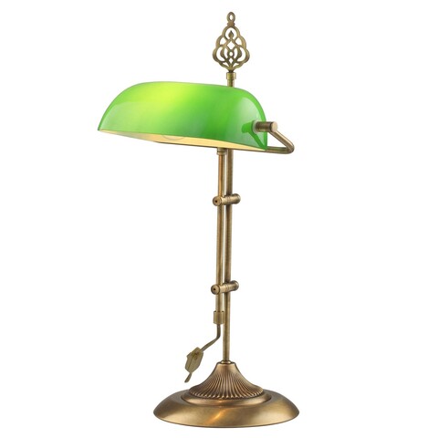 Lampa de masa, ML-9063-Green, Avonni, 30 x 20 x 56 cm, 1 x E27, 60W, verde/aramiu antic Avonni