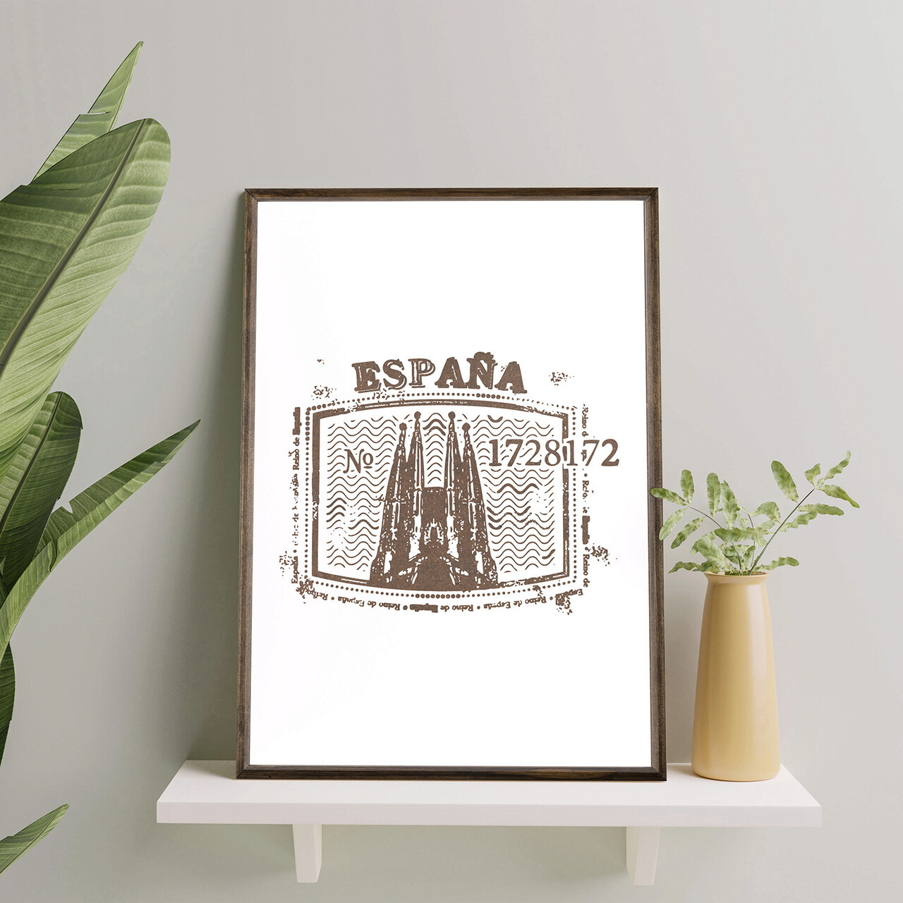 Tablou decorativ TD020 Desenat manual Natural