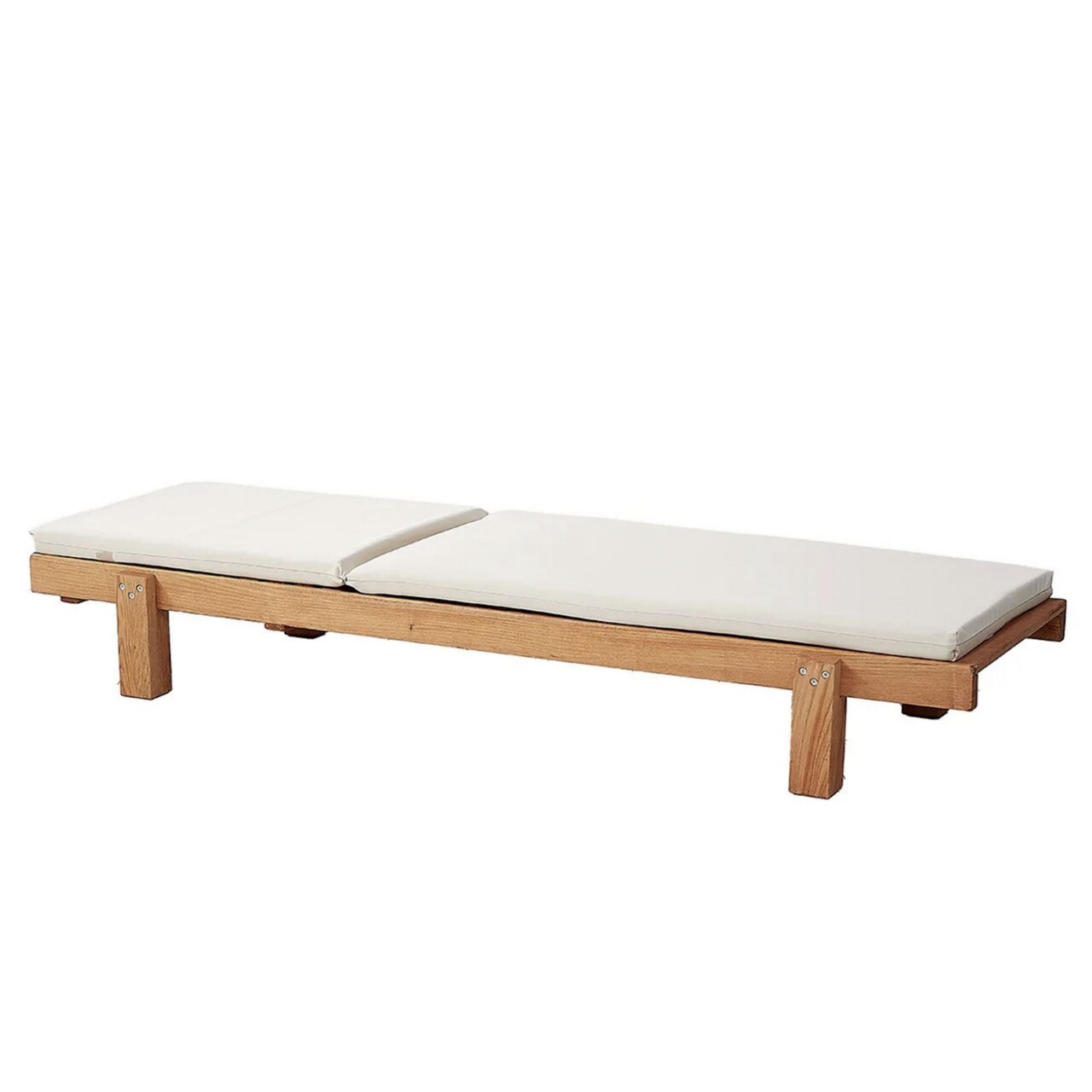 Sezlong de gradina, Meya Dekor, MYA01, 59x25x180 cm, Lemn, Crem - 1 | YEO