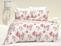 Lenjerie de pat dubla Tulip, Majoli Home Collection, 4 piese, 200x220 cm, 100% bumbac ranforce, multicolor