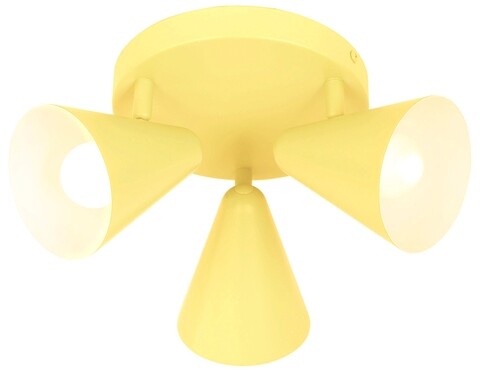 Plafoniera Amor, Candellux, 34 x 16 cm, 3 x E14, 40W, galben