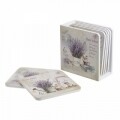 Set 6 suporturi de pahar InArt, 11.5X5.5X10 cm, Lavender