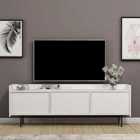 Comoda TV, Inarch, Atlas, 183.6x63x37 cm, Alb Inarch