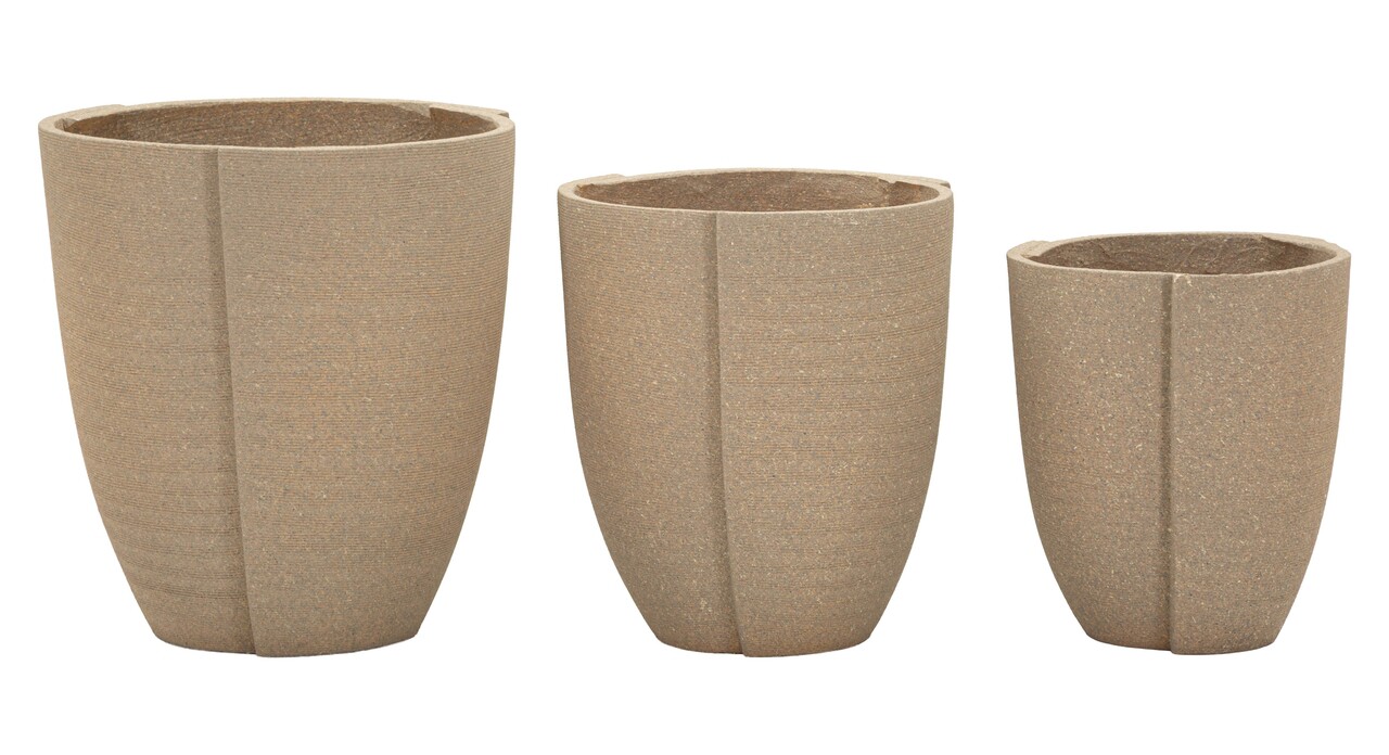 Set 3 ghivece, Mauro Ferretti, Peru Outdoor, 43x47 cm, polirasina, gri - view 6