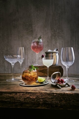 Set 6 pahare pentru cocktail, Roma 1960 Fizz C 510, Luigi Bormioli, 260 ml, sticla cristal