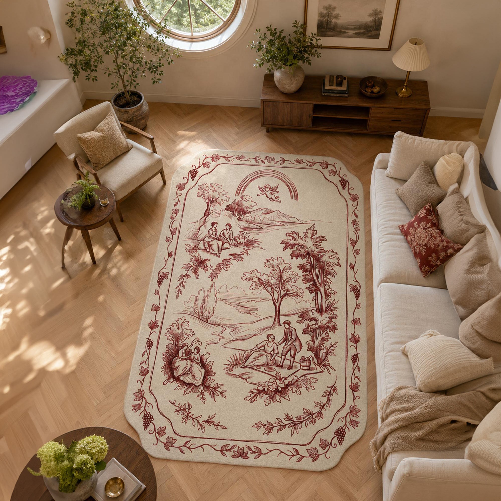 Covor, Fr395, 80x300 cm, Bordo