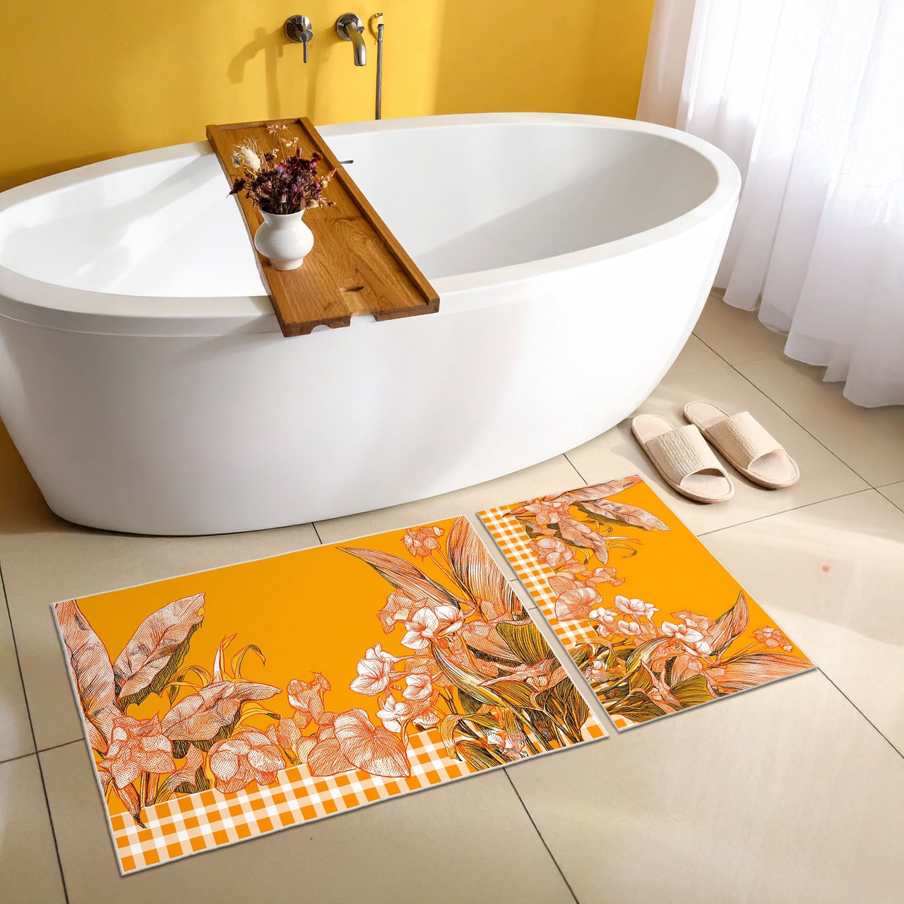 Set covorase de baie, L'essentiel Maison, Asr13, Galben - view 4