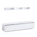 Comoda TV cu raft, Elegance, Prag, pal melaminat, alb