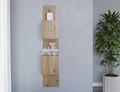 Raft de perete ELTAP, Sunpedo, 25x25x120 cm, PAL/PVC, stejar