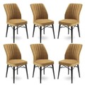 Set de scaune, Charlotte, Flex, Metal, Cappuccino / Negru