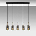 Lustra, Fulgor, 942FLG1457, Metal, Negru/Maro antic