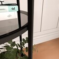 Corp biblioteca, Caliente, Vogue, 42x150x42 cm, Sticla temperata, Negru