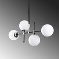 Lustra, My Legend - 145-AV2, Sheen, 90 x 15 x 67-82 cm, 4 x E27, 40W, negru/alb