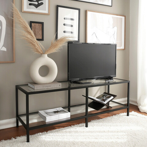 Comoda TV, Neostill, Basic TV500, 130x45x40 cm, Negru mat mezoni.ro