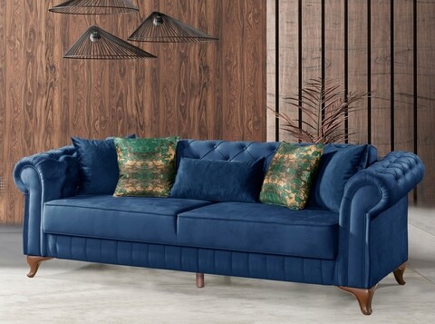 Canapea Pedesa-toledo37, Pandia Home, 235x90x85 cm, lemn, albastru Canapele si coltare