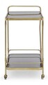 Carucior servire Orabel, Bizzotto, 61.5 x 38.5 x 72 cm, otel/sticla temperata