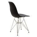 Scaun Claus, Pakoworld, 45.5x51x83 cm, metal/polipropilena, negru