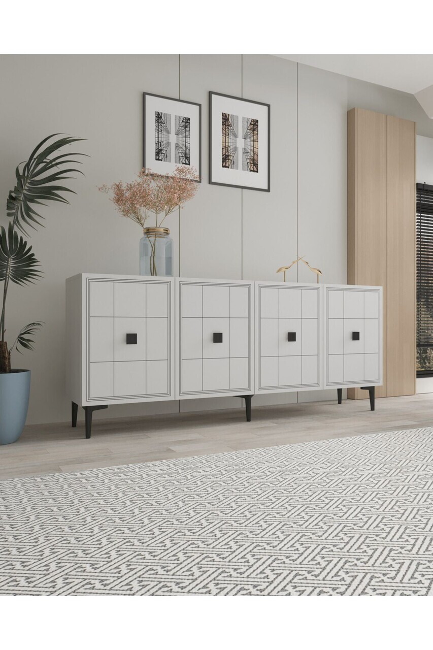 Consola, Hanah Home, Yuka 180, 180x75x32 cm, Alb — imaginea 3