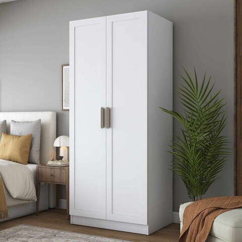 Dulap pentru haine, Hanah Home, BA296, 90x210x57.5 cm, Alb