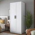 Dulap pentru haine, Hanah Home, BA296, 90x210x57.5 cm, Alb