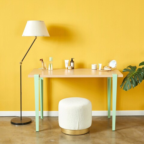Masa de toaleta / machiaj, Logg, Elaea, 90x75x45 cm, Lemn / Verde menta 90x75x45 imagine 2022