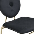 Scaun Cynthia, InArt, 50x59x87 cm, fier/catifea, auriu/negru