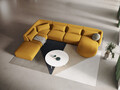 Coltar panoramic stanga 6 locuri, Tulum, Cosmopolitan Design, 330x255x70 cm, catifea, galben