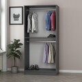 Dulap pentru haine, Minerva, Kale Anthracite, 90x210x52 cm, PAL, Antracit