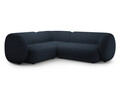 Coltar stanga 4 locuri, Kate, Micadoni, 252x220x76 cm, tesatura boucle, albastru inchis