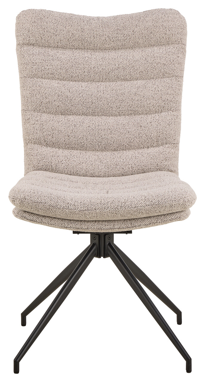 Scaun Grafton, Actona, 50.5x65x96.5 cm, rotativ, tesatura Boucle/otel, gri deschis - view 6