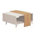 Masuta de cafea, Mod Design, Dowel, 80x40x80 cm, Stejar / Alb