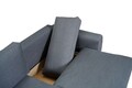 Canapea extensibila cu 3 locuri, Vienna, 106 x 269 x 92 cm, gri inchis
