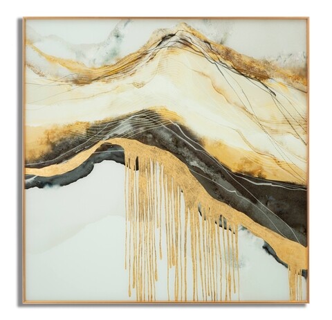 Tablou decorativ square, mauro ferretti, 100x100 cm, sticla, multicolor