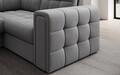 Coltar extensibil stanga 5 locuri ELTAP, LT-04SO, Blewett, 299x198x82 cm, lemn/poliester, gri