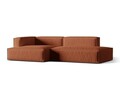 Coltar modular stanga 4 locuri, Nuria-215, Micadoni Home, 312x147x72 cm, tesatura structurata chenille, caramiziu