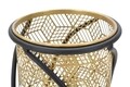 Set 2 suporturi ghiveci Curvy, Mauro Ferretti, Ø 23x76-20x51 cm, fier, auriu/negru