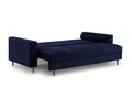 Canapea extensibila, Camellia, Mazzini Sofas, 3 locuri, cu lada de depozitare, 220x100x92 cm, catifea, albastru regal