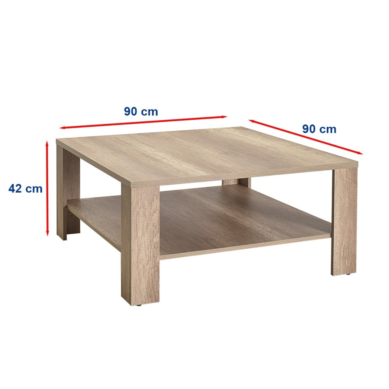 Masuta de cafea, Hanah Home, Shp-690-Tt-1, 90x42x90 cm, Nuc deschis - view 6