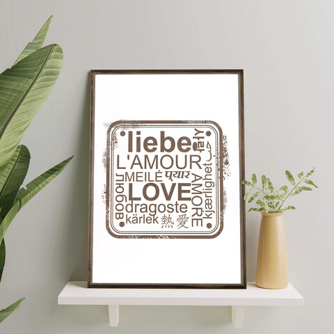 Tablou decorativ, td025, lemn, desenat manual, natural