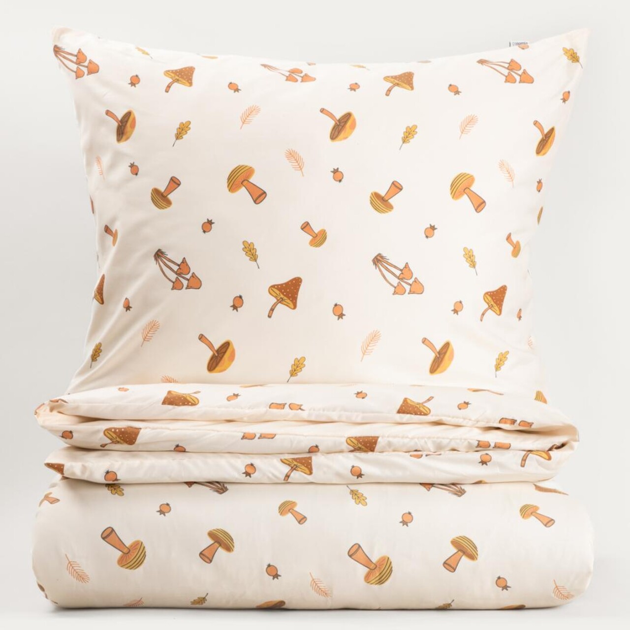Lenjerie de pat King Size, Shroom, Homla, 3 piese, 200x220 cm, microfibra, ecru - 2 | YEO